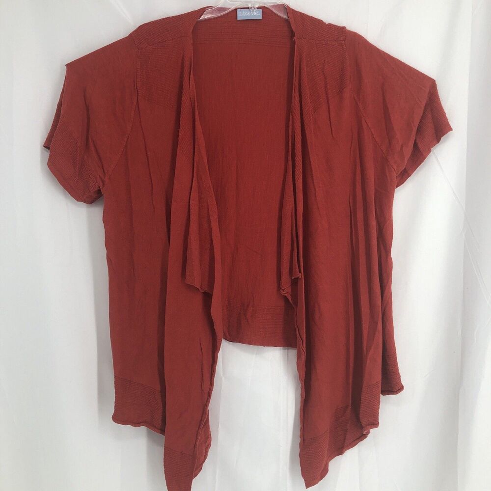 Liz and Me sz 3x Burnt Orange short sleeved cardigan